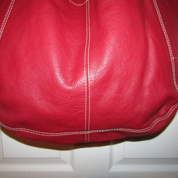 Maurizio Taiuti Red Leather Handbag Tote - Picture 7 of 15